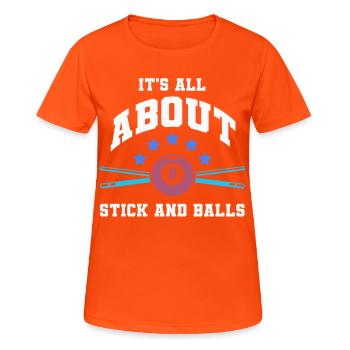 Billiard Poolbillard Snooker Verein Club Billard - Frauen T-Shirt atmungsaktiv - Neonorange - Vorne - AI Model Female 172 dark (172cm)