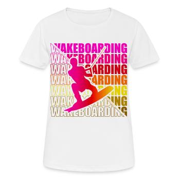 Wakeboard Wakeboarder Wakeboarding Freestyle DNA - T-shirt respirant Femme - blanc - Devant - AI Model Female 172 dark (172cm)