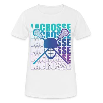 Lacrosse LAX Club Team Spieler Trainer Fans Coach - Frauen T-Shirt atmungsaktiv - Weiß - Vorne - AI Model Female 172 dark (172cm)