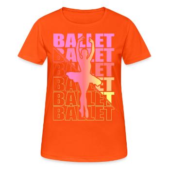 Ballett, Ballerina, Girl, Mädchen, Tanzen - Frauen T-Shirt atmungsaktiv - Neonorange - Vorne - AI Model Female 172 dark (172cm)