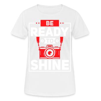 Photographie Photo Photographe Photographes! Photographes - T-shirt respirant Femme - blanc - Devant - AI Model Female 172 dark (172cm)