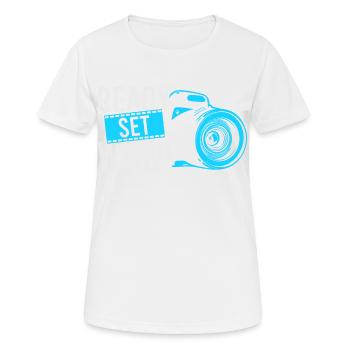 Photographie Photo Photographe Photographes! Photographes - T-shirt respirant Femme - blanc - Devant - AI Model Female 172 dark (172cm)