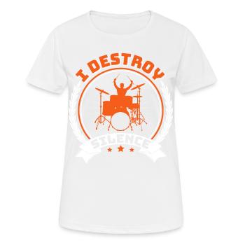 Drummers Drummers Drummers Drummers - Women's Breathable T-Shirt - white - Front - AI Model Female 172 dark (172cm)