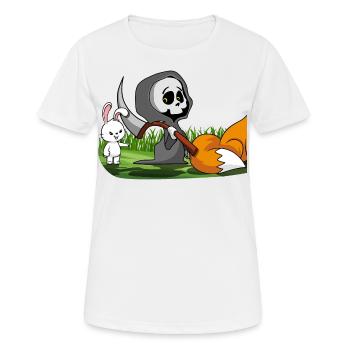Little rabbit orders Grim Reaper - Women's Breathable T-Shirt - white - Front - AI Model Female 172 dark (172cm)