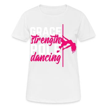 Pole Dance Dancer, Pole Dance, Pole Dancing - T-shirt respirant Femme - blanc - Devant - AI Model Female 172 dark (172cm)