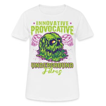 Underground Film, Independent Cinema, Horror - Frauen T-Shirt atmungsaktiv - Weiß - Vorne - AI Model Female 172 dark (172cm)