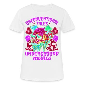 Film underground, Cinéma indépendant, Horreur - T-shirt respirant Femme - blanc - Devant - AI Model Female 172 dark (172cm)