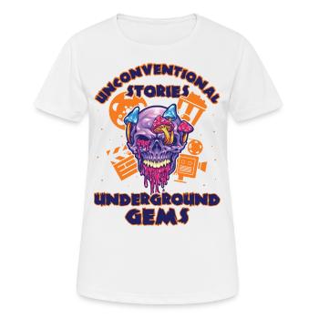 Underground Film, Independent Cinema, Horror - Frauen T-Shirt atmungsaktiv - Weiß - Vorne - AI Model Female 172 dark (172cm)