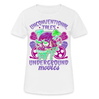 Underground Film, Independent Cinema, Horror - Frauen T-Shirt atmungsaktiv - Weiß - Vorne - AI Model Female 172 dark (172cm)