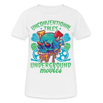 Film underground, Cinéma indépendant, Horreur - T-shirt respirant Femme - blanc - Devant - AI Model Female 172 dark (172cm)