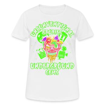 Underground Film, Independent Cinema, Horror - Frauen T-Shirt atmungsaktiv - Weiß - Vorne - AI Model Female 172 dark (172cm)