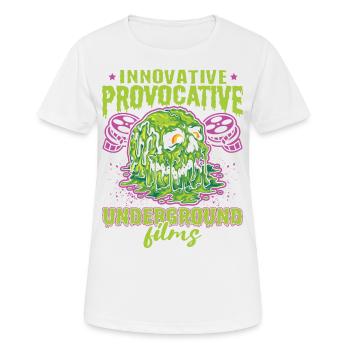 Film underground, Cinéma indépendant, Horreur - T-shirt respirant Femme - blanc - Devant - AI Model Female 172 dark (172cm)