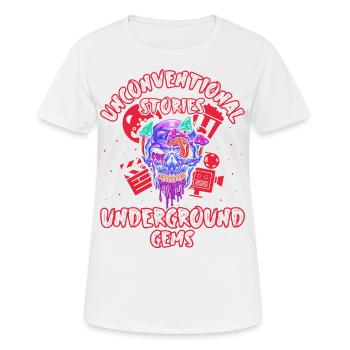Underground Film, Independent Cinema, Horror - Frauen T-Shirt atmungsaktiv - Weiß - Vorne - AI Model Female 172 dark (172cm)