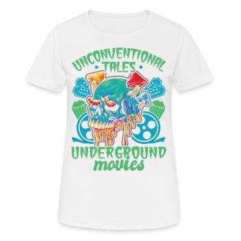 Film underground, Cinéma indépendant, Horreur - T-shirt respirant Femme - blanc - Devant - AI Model Female 172 dark (172cm)
