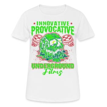 Underground Film, Independent Cinema, Horror - Frauen T-Shirt atmungsaktiv - Weiß - Vorne - AI Model Female 172 dark (172cm)