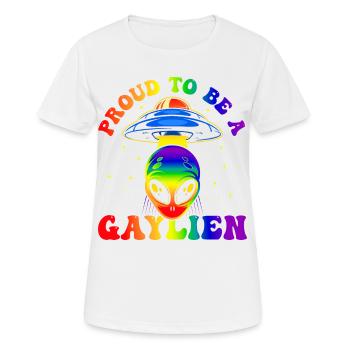 Gender Lesben, Schwule, Trans, Queer Regenbogen - Frauen T-Shirt atmungsaktiv - Weiß - Vorne - AI Model Female 172 dark (172cm)