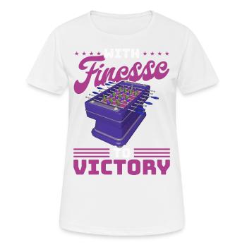 Tischfussball Geschenk Fans Wuzler Tischfussball - Frauen T-Shirt atmungsaktiv - Weiß - Vorne - AI Model Female 172 dark (172cm)