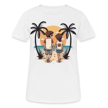 Romantischer Kurzurlaub - Frauen T-Shirt atmungsaktiv - Weiß - Vorne - AI Model Female 172 dark (172cm)