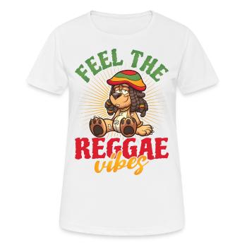 Good Vibes Only Rastafari Rasta Jamaica Reggae - T-shirt respirant Femme - blanc - Devant - AI Model Female 172 dark (172cm)
