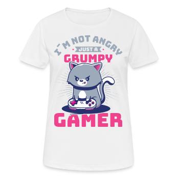 Jeux, Jeux d’argent, Jeux vidéo, Gamer - T-shirt respirant Femme - blanc - Devant - AI Model Female 172 dark (172cm)