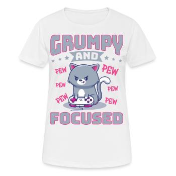 Jeux, Jeux d’argent, Jeux vidéo, Gamer - T-shirt respirant Femme - blanc - Devant - AI Model Female 172 dark (172cm)