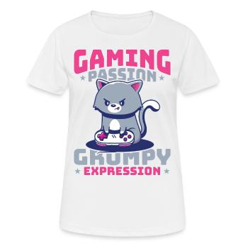 Jeux, Jeux d’argent, Jeux vidéo, Gamer - T-shirt respirant Femme - blanc - Devant - AI Model Female 172 dark (172cm)