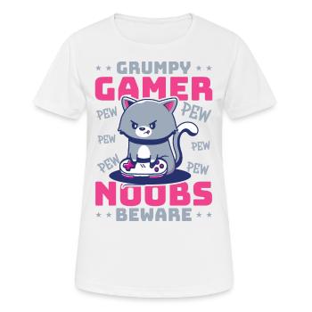 Jeux, Jeux d’argent, Jeux vidéo, Gamer - T-shirt respirant Femme - blanc - Devant - AI Model Female 172 dark (172cm)