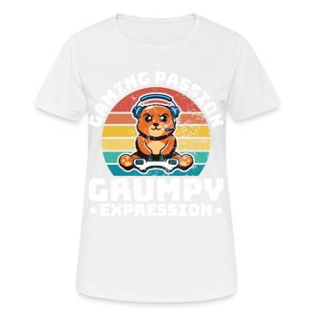 Jeux, Jeux d’argent, Jeux vidéo, Gamer - T-shirt respirant Femme - blanc - Devant - AI Model Female 172 dark (172cm)