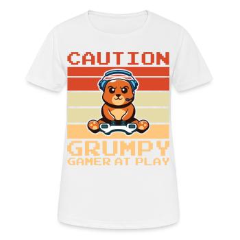 Jeux, Jeux d’argent, Jeux vidéo, Gamer - T-shirt respirant Femme - blanc - Devant - AI Model Female 172 dark (172cm)