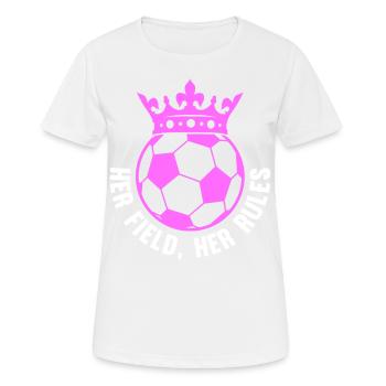 Soccer féminin, Football féminin, Football féminin - T-shirt respirant Femme - blanc - Devant - AI Model Female 172 dark (172cm)