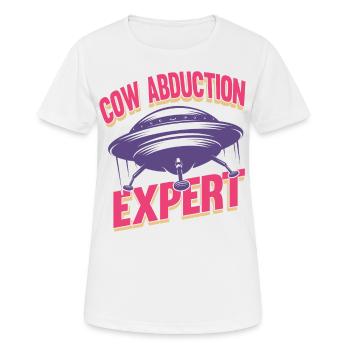 Alien, UFO, UAP, Space, Weltraum Flugobjekt - Frauen T-Shirt atmungsaktiv - Weiß - Vorne - AI Model Female 172 dark (172cm)