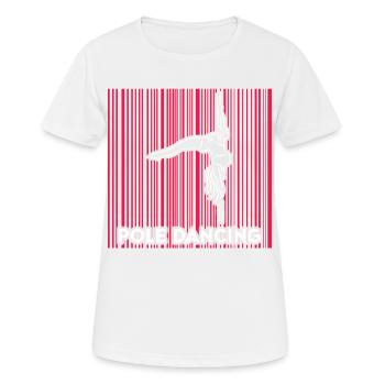 Pole dance danseuse, pole dance, pole dance - T-shirt respirant Femme - blanc - Devant - AI Model Female 172 dark (172cm)