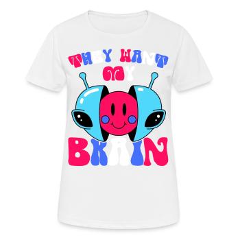 Alien, UFO, UAP, Space, Weltraum Flugobjekt - Frauen T-Shirt atmungsaktiv - Weiß - Vorne - AI Model Female 172 dark (172cm)