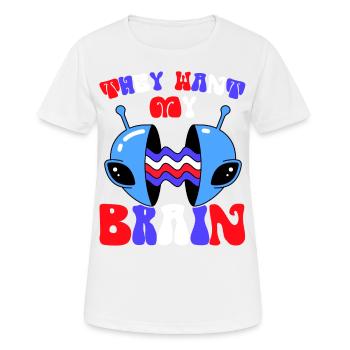 Alien, UFO, UAP, Space, Weltraum Flugobjekt - Frauen T-Shirt atmungsaktiv - Weiß - Vorne - AI Model Female 172 dark (172cm)