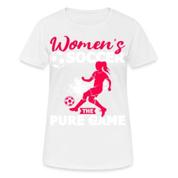 Soccer féminin, Football féminin, Football féminin - T-shirt respirant Femme - blanc - Devant - AI Model Female 172 dark (172cm)