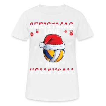 Volleyball Player Team Club Christmas, Love - Women's Breathable T-Shirt - white - Front - AI Model Female 172 dark (172cm)