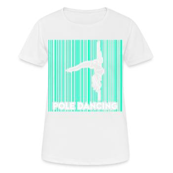 Pole dance danseuse, pole dance, pole dance - T-shirt respirant Femme - blanc - Devant - AI Model Female 172 dark (172cm)