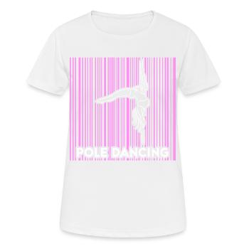 Pole dance danseuse, pole dance, pole dance - T-shirt respirant Femme - blanc - Devant - AI Model Female 172 dark (172cm)