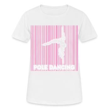 Pole dance danseuse, pole dance, pole dance - T-shirt respirant Femme - blanc - Devant - AI Model Female 172 dark (172cm)