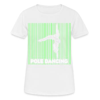 Pole dance danseuse, pole dance, pole dance - T-shirt respirant Femme - blanc - Devant - AI Model Female 172 dark (172cm)