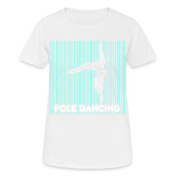 Pole dance danseuse, pole dance, pole dance - T-shirt respirant Femme - blanc - Devant - AI Model Female 172 dark (172cm)