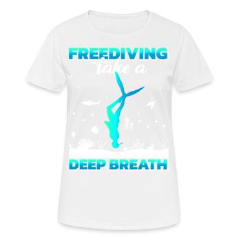 Plongée, Apnée Plongée, Apnée No Limit Apnée Apnée - T-shirt respirant Femme - blanc - Devant - AI Model Female 172 dark (172cm)