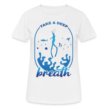 Plongée, Apnée Plongée, Apnée No Limit Apnée Apnée - T-shirt respirant Femme - blanc - Devant - AI Model Female 172 dark (172cm)