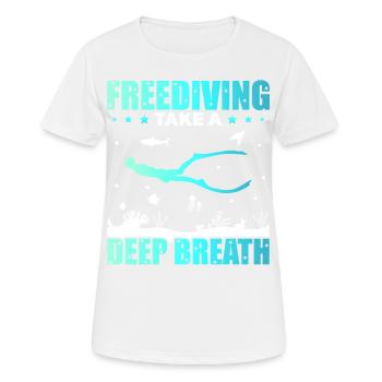Plongée, Apnée Plongée, Apnée No Limit Apnée Apnée - T-shirt respirant Femme - blanc - Devant - AI Model Female 172 dark (172cm)