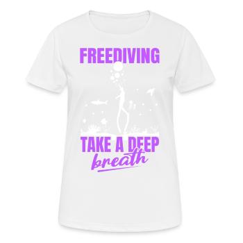Plongée, Apnée Plongée, Apnée No Limit Apnée Apnée - T-shirt respirant Femme - blanc - Devant - AI Model Female 172 dark (172cm)