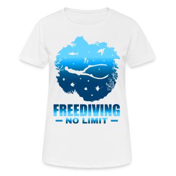 Plongée, Apnée Plongée, Apnée No Limit Apnée Apnée - T-shirt respirant Femme - blanc - Devant - AI Model Female 172 dark (172cm)