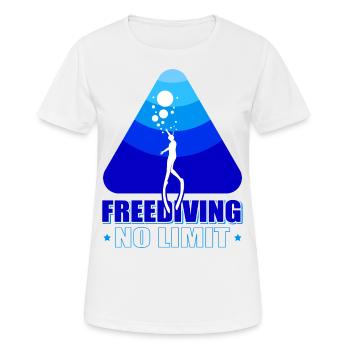 Plongée, Apnée Plongée, Apnée No Limit Apnée Apnée - T-shirt respirant Femme - blanc - Devant - AI Model Female 172 dark (172cm)