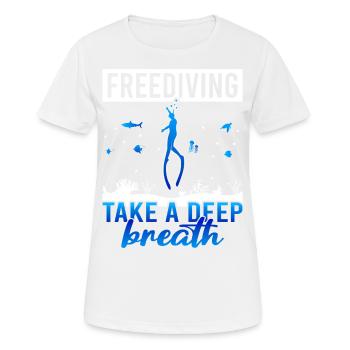 Plongée, Apnée Plongée, Apnée No Limit Apnée Apnée - T-shirt respirant Femme - blanc - Devant - AI Model Female 172 dark (172cm)