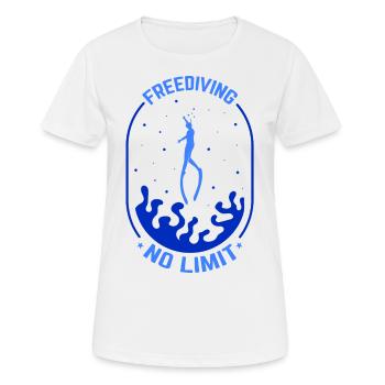 Plongée, Apnée Plongée, Apnée No Limit Apnée Apnée - T-shirt respirant Femme - blanc - Devant - AI Model Female 172 dark (172cm)
