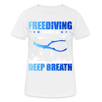 Plongée, Apnée Plongée, Apnée No Limit Apnée Apnée - T-shirt respirant Femme - blanc - Devant - AI Model Female 172 dark (172cm)